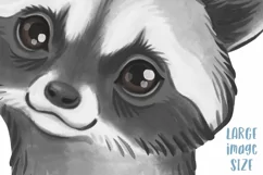 Watercolor animals Raccoon graphics Woodland baby animals Product Image 3