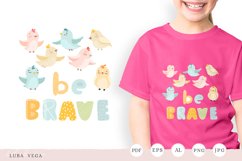 Child illustration with a quote | Be brave Product Image 1