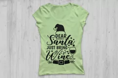 Dear Santa Just Bring Wine Svg, Christmas Svg, Santa Svg. Product Image 2