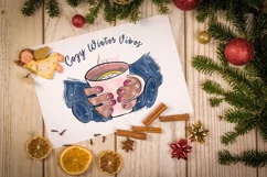 Cozy Winter Vibes Sublimation PNG, Its Cold Outside Product Image 4
