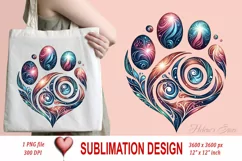 Dog paw imges |Valentines day Sublimation clipart sketch png Product Image 2