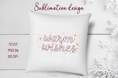 Pink Warm wishes quote sublimation design clipart png Product Image 3