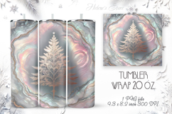 Christmas tree tumbler wrap 20oz sublimation | Magic forest Product Image 1
