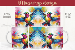 Cute Hummingbird mug wraps sublimation designs |Humming bird Product Image 1