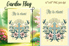 Easter Garden Flag Sublimation |Religious sublimation design Product Image 1