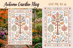 Autumn forest Garden Flag Sublimation | Fall garden design Product Image 1
