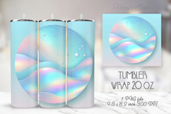 Light aqua pastel tumbler 20oz wrap sublimation design png Product Image 1
