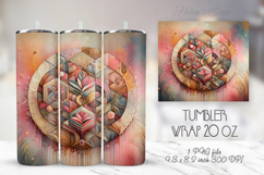 Florals pink tumbler sublimation wrap|Spring abstract design Product Image 1