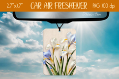 Floral Air Freshener Car| Car air freshin sublimating png Product Image 1