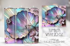 3d Lilac pastel floral tumbler 20oz wrap sublimation designs Product Image 1