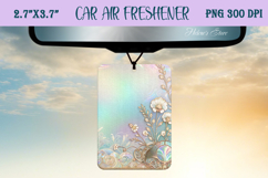 Iridescent floral pattern Air Freshener Car sublimating Product Image 1