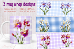 Vintage summer flowers design mug wrap 15 oz 11 oz png Product Image 1