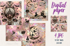 Pastel Halloween digital paper|Ghost Scrap booking graphics Product Image 1