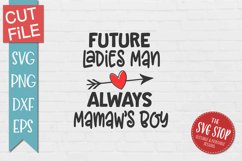 Future Ladies Man Mamaws Boy | Kids Valentine T-shirt SVG Product Image 1