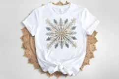 Christmas snowflakes clipart|Cute Winter flower shirt design Product Image 4