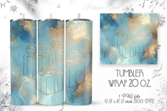 Christmas gift tumbler wrap 20oz sublimation | Golden Magic Product Image 1