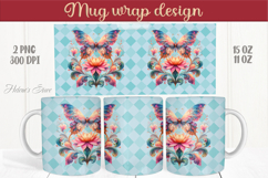 Cute butterfly mug wrap sublimation 15oz 11oz | Summer vibes Product Image 1