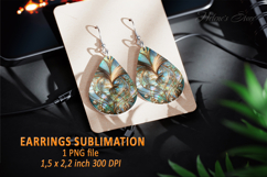 Gold Aquamarine Ocean earrings design| Teardrop earring png Product Image 1