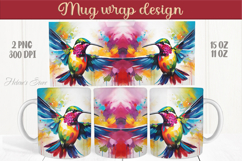 Cute Hummingbird mug wraps sublimation designs |Humming bird Product Image 1