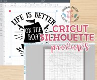 Life is Better on the Boat - Vacation Cut File Sublimation Product Image 2