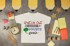 Fourth Grade Here I Come graduating class svg cut file cameo Product Image 1