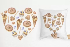 Watercolor heart of sweets. Sublimation design Product Image 2