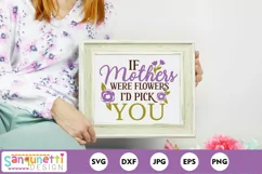 Mother lettering svg | Mother's Day flowers Product Image 1