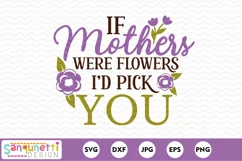 Mother lettering svg | Mother's Day flowers Product Image 2