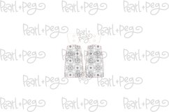 Skinny Circles Long 2 Part Laser Engraved Earring Download Product Image 3