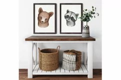 Watercolor animals Raccoon graphics Woodland baby animals Product Image 8