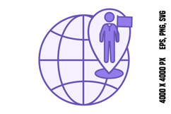 Colored Country Icon Product Image 1