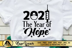 New Years SVG 2021 New Year SVG Year of Hope SVG Cut File Product Image 1
