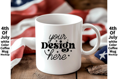 4th of July white 11oz blank coffee mug mockup Product Image 1
