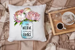 Believe in Amazing Grace Sublimation Print | Mason Jar Print Product Image 3