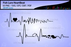 Fishing lure Heartbeat SVG Product Image 3