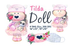 watercolor handmade tilda dolls Product Image 1