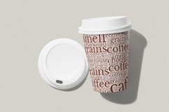 Set of seamless backgrounds with words about coffee. Product Image 2