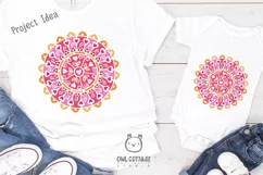 Valentine Mandala with hearts svg , valentines day decor Product Image 4