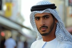 Luxurious Arabian businessman dubai view. Generate Ai Product Image 1