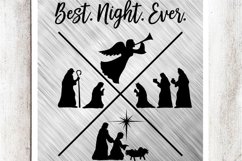 Best Night Ever Nativity SVG/DXF/EPS file Product Image 1