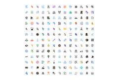 Business, technology, and medical diverse icon collection Product Image 1