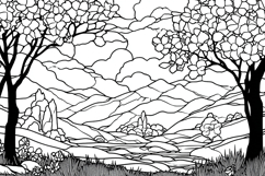 Black White Mountain Line Product Image 1