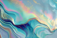 Vibrant Teal Marble Fluid Texture Product Image 1