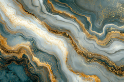 Teal and Slate Gold Glitter Marble Product Image 1