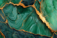 Emerald Green Malachite &amp; Gold Veins Product Image 1