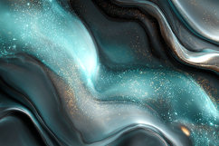 Teal Black Galaxy Marble Art Bundle Product Image 1