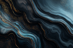 Midnight Blue Gold Marble Art Bundle Product Image 1