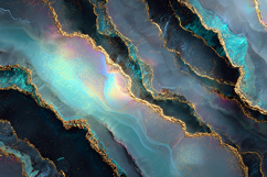 Teal Gold Lightning Marble Art Bundle Product Image 1