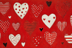 Hand Painted Red Hearts with White Polka Dots Product Image 1
