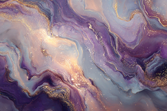 Luxury Purple Fluid Art with Shimmering Golden Dust Product Image 1
